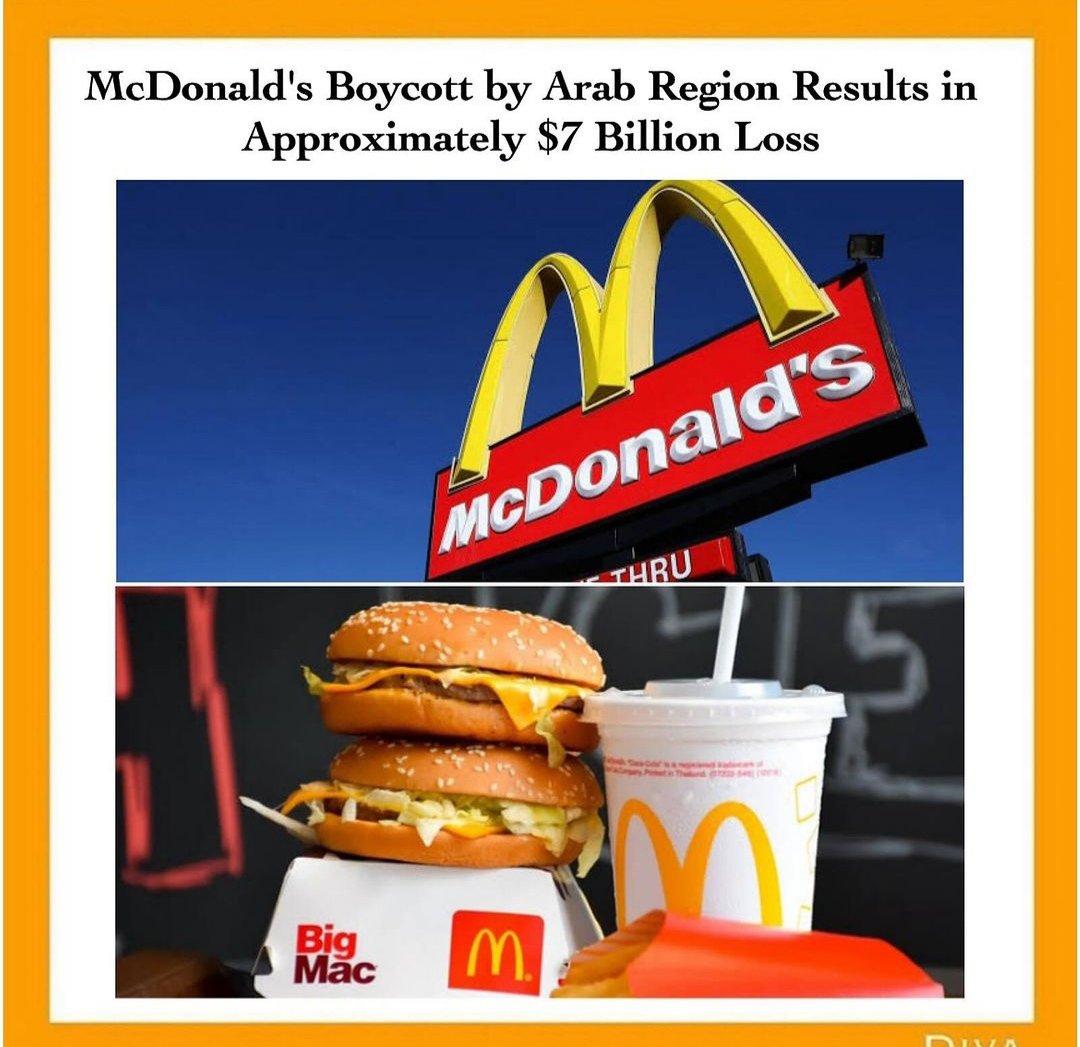 daudkhalid90's tweet photo. MashaAllah
Keep on boycotting Jews supporting products
Massive loss for McDonald's 
#Boycott
#GazaWar
#Gazaagenocide #ısraeliNewNazism #PalestineGenocide #Gaza_life_matters #Putin #Airdrop #더보이즈 https://t.co/DQ3d9J9BAQ
