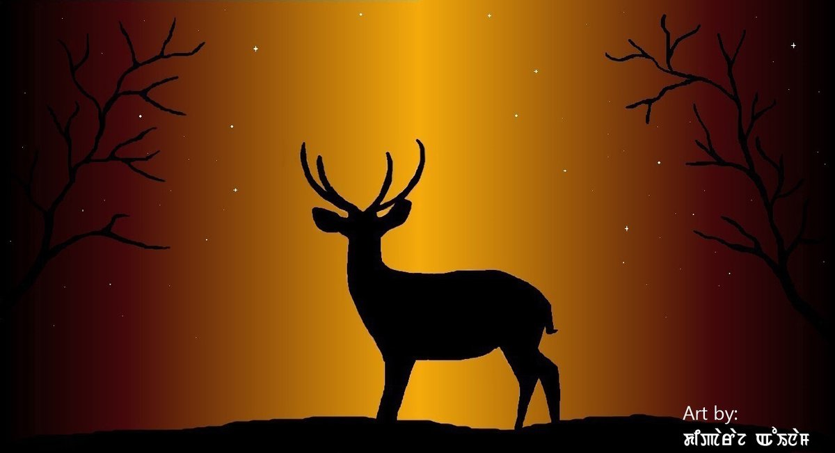 johnson63866214's tweet image. Deeparaj Oinam from Manipur depicts the beauty of the endangered animal, Sangai (Rucervus eldii eldii) via e-pao.net.

#SaveWildlife #SaveNature #SaveEcosystem #Meitei #Manipur #art