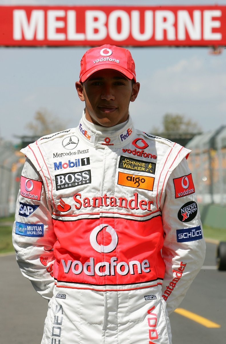 F1's tweet photo. 17 years ago today, Lewis Hamilton made his F1 debut at the 2007 Australian Grand Prix 🇦🇺

Lewis took his first of 197 (and counting) podiums with a third place 🤩

#F1 #AustralianGP https://t.co/RuCNBLRrhT