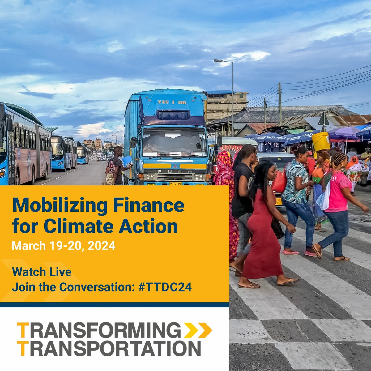 Join our session 'Fostering Stability & Resilience through Increased Access and Mobility' at #TransformingTransportation2024, a global conference co-hosted by @WorldBank & @WorldResources.   📅 March 19 🕑 1:45pm EDT 🔗 Register to join online lnkd.in/gJVSqBjN 📍 MC 2-800