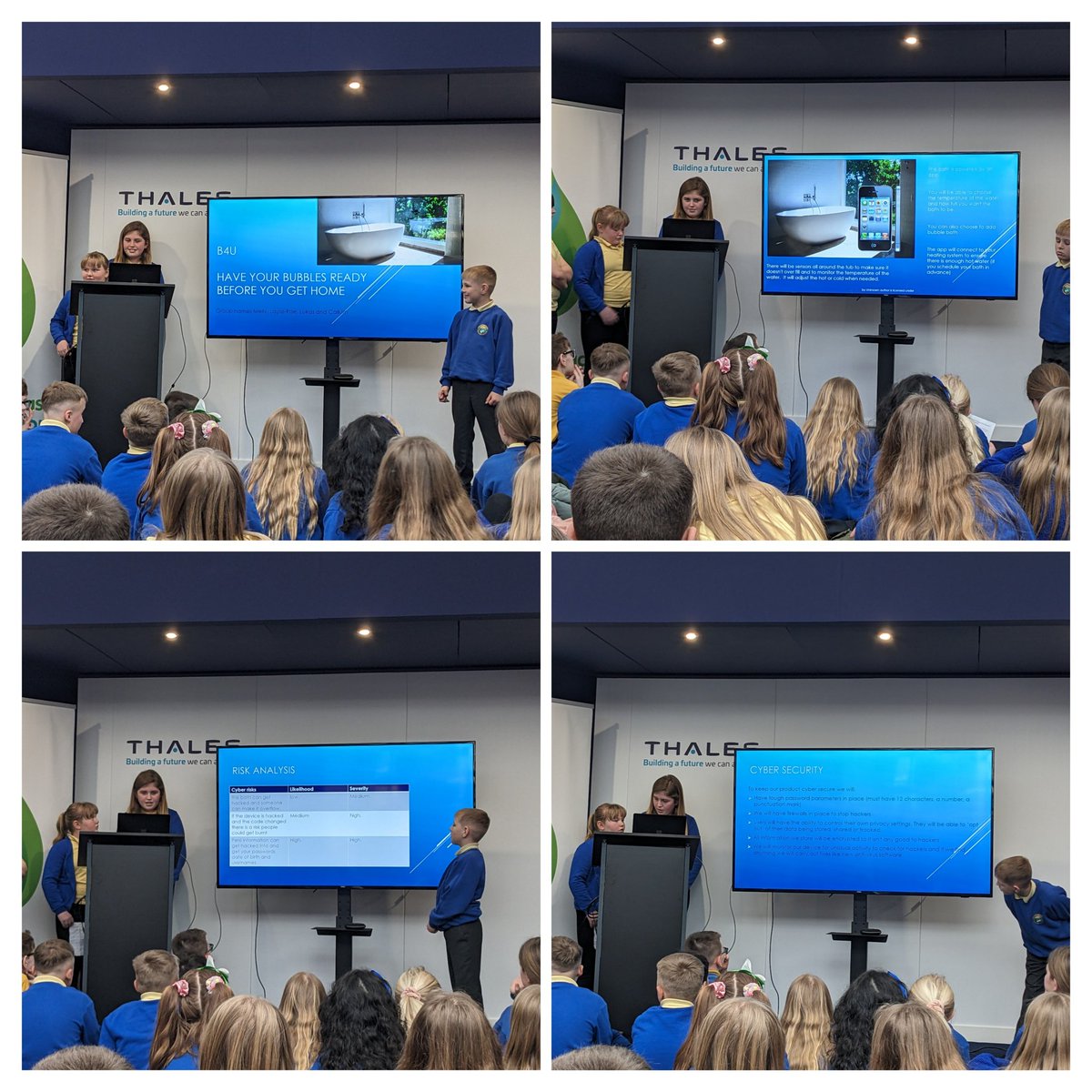 Cwmff_MrsO's tweet photo. Dosbarth Rhossilli and Dosbarth Aberdovey have been impressing @ThalesNDEC with their Internet of Things presentations. Some amazing innovations! Well done! @howells_t @MrEdwards_Cwmff @cwmffrwdoer https://t.co/o8S8cgeouS