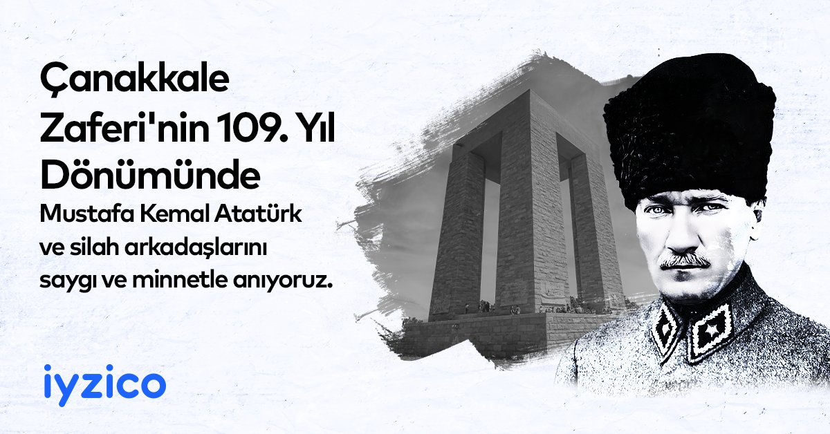 Çanakkale Zaferi’nin 109. yıl dönümünde kahramanca mücadele veren Ulu Önder Mustafa Kemal Atatürk ve tüm silah arkadaşlarını saygı ve minnetle anıyoruz. 🇹🇷