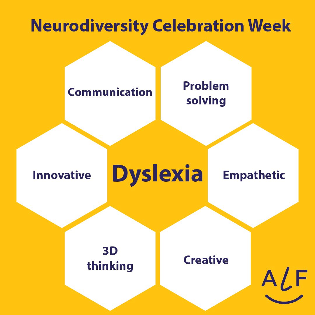 To celebrate #NeurodiversityCelebrationWeek, each day we will be celebrating a different neurodivergent condition. Today we are honouring dyslexia. Did you know there are many strengths to being dyslexic? We’ve picked out some of the key ones below👇