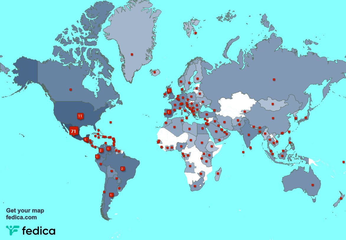 I have 576 new followers from USA, Venezuela, Indonesia, and more last week. See fedica.com/!Susyalmeida1