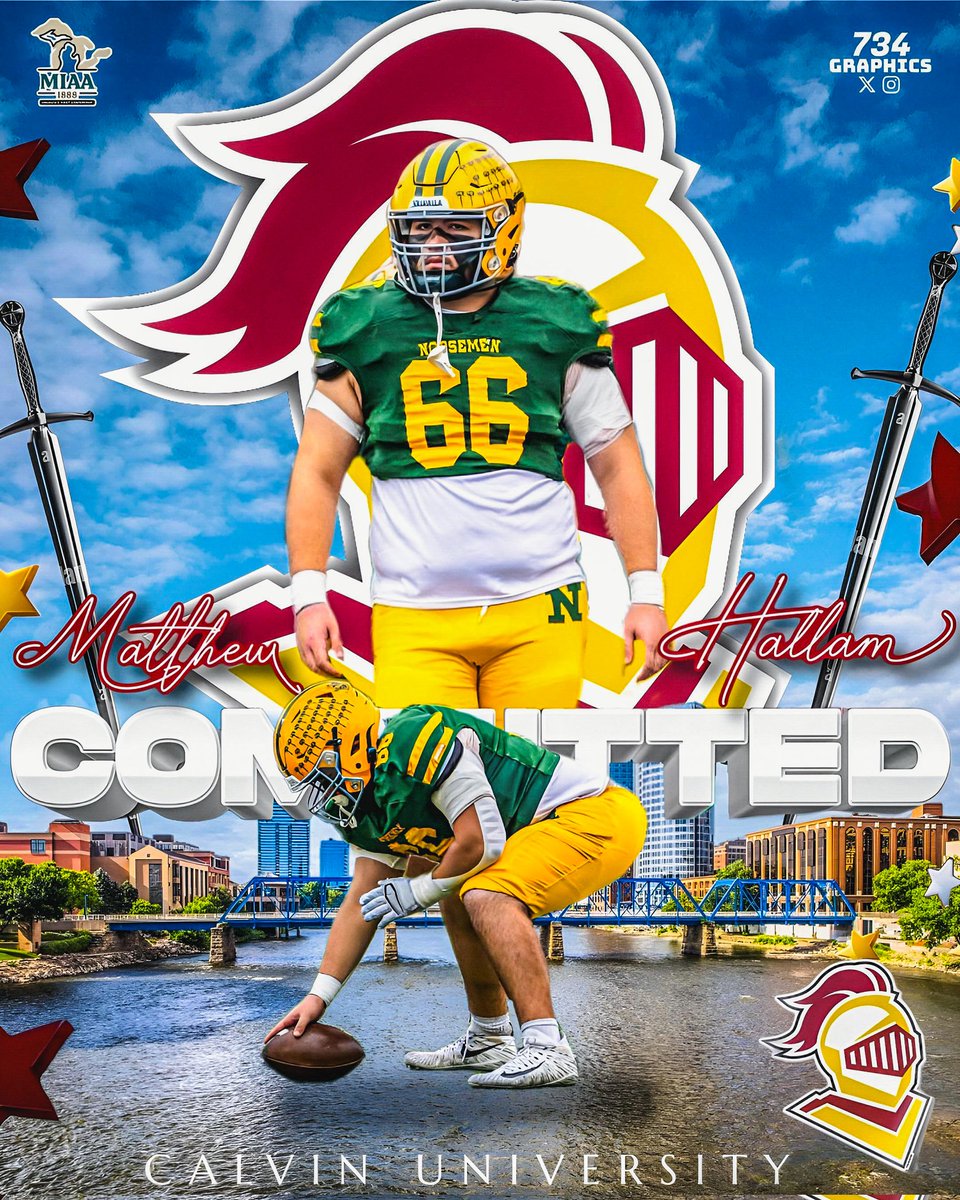 Matthew Hallam (@matthewmhallam) on Twitter photo #AGTG 100% COMMITTED Go Knights! <a href="/CalvinKnightsFB/">Calvin Knights Football</a> <a href="/CoachMSteph/">Michael Stephan</a> <a href="/CoachTrentFigg/">Trent Figg</a> <a href="/CoachBenDixon/">Ben Dixon</a> @Coach_Ik3 <a href="/CoachVerl/">Christian F. Verley</a> <a href="/GPN_FTBL/">Norsemen Football</a> <a href="/Joe_Drouin/">Mr. Drouin</a> <a href="/734_graphics/">Commitment Edits</a> #AGTG 100% COMMITTED Go Knights! <a href="/CalvinKnightsFB/">Calvin Knights Football</a> <a href="/CoachMSteph/">Michael Stephan</a> <a href="/CoachTrentFigg/">Trent Figg</a> <a href="/CoachBenDixon/">Ben Dixon</a> @Coach_Ik3 <a href="/CoachVerl/">Christian F. Verley</a> <a href="/GPN_FTBL/">Norsemen Football</a> <a href="/Joe_Drouin/">Mr. Drouin</a> <a href="/734_graphics/">Commitment Edits</a>