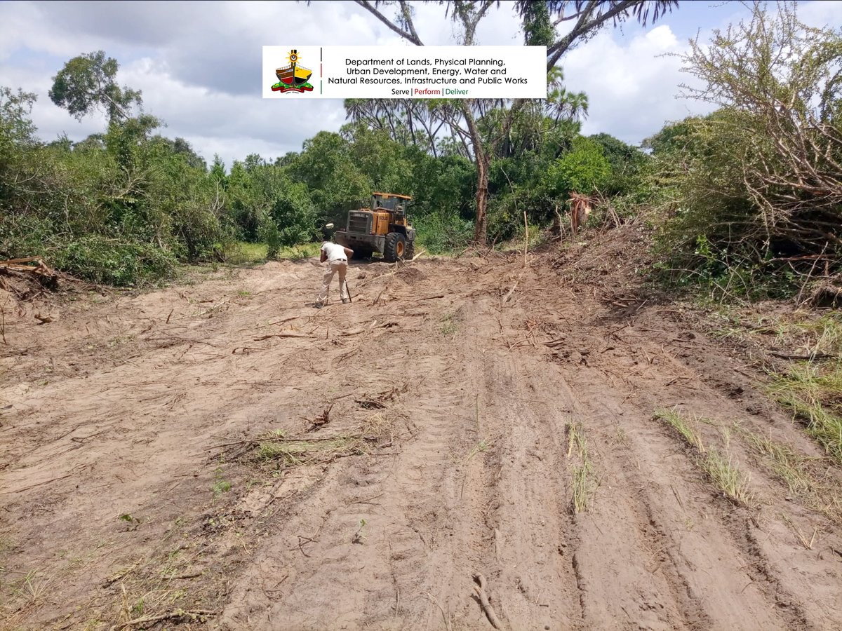 Department of Infrastructure, Roads, and Public Works. The Hindi-Kibokoni road is undergoing graveling, boosting connectivity for our community. Plus, we've extended the road to the dump site by 2.4km, improving waste management and sustainability. #SustainableFuture