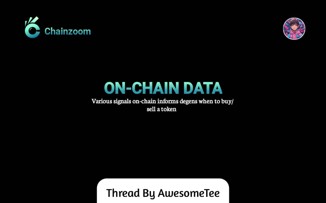 AwesomeTee00's tweet photo. ✪ ɢɪᴠᴇ ᴏɴᴄʜᴀɪɴ ᴅᴀᴛᴀ
Various signals on-chain informs degens when to buy/sell a token
You don't want to miss this signals & that's another good reason to check out #chainzoom
It gives you:
• Wallet info of a token's top holders🐳
• Fresh wallet's information etc. https://t.co/WhqIJWnhiX