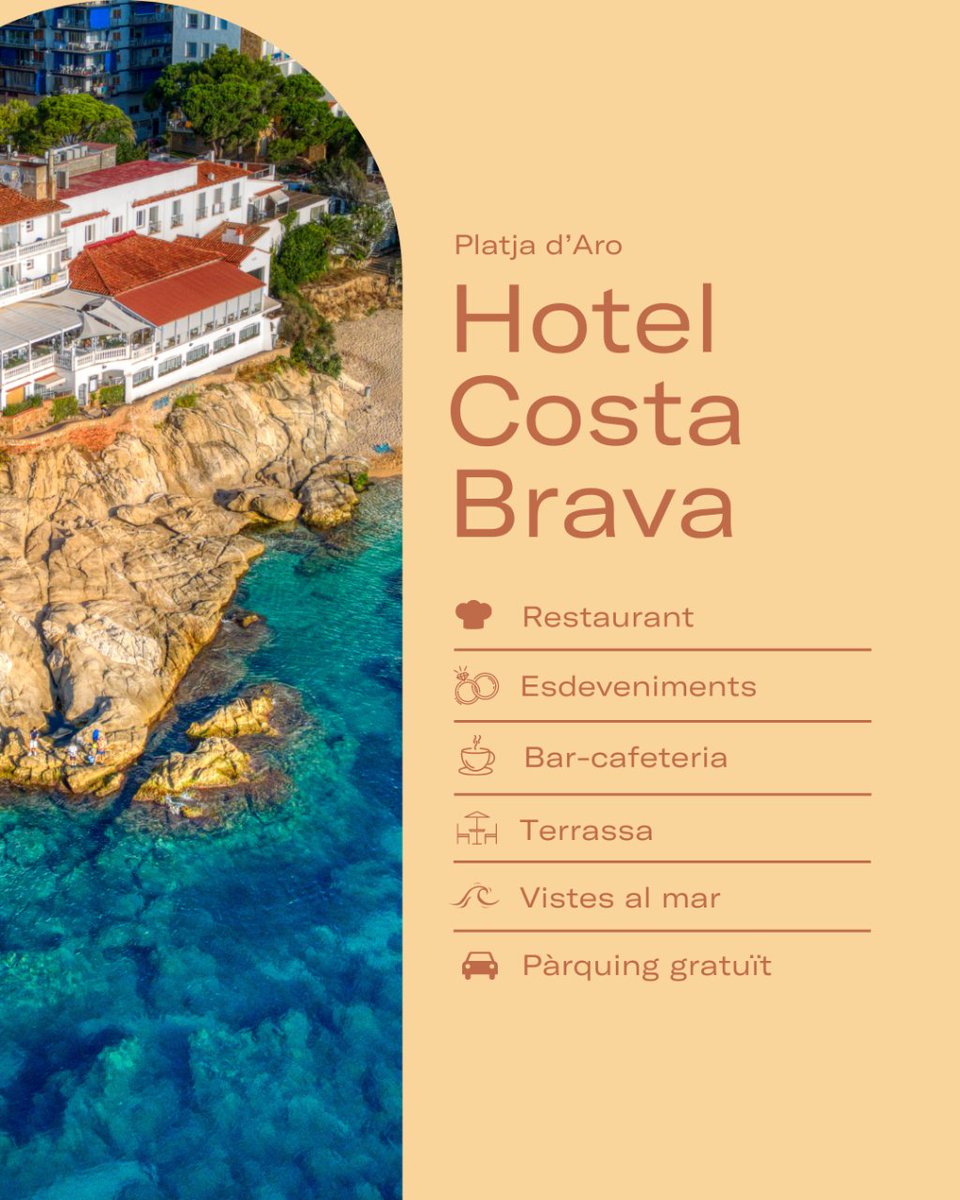 GransHotelsCat's tweet photo. L'#hotelCostaBrava és un dels hotels amb encant per excel·lència de #PlatjadAro. La seva localització davant el mar, en mig del camí de ronda, permet gaudir d'unes vistes espectaculars 💙. https://t.co/46NB7rsOwK https://t.co/RRj8H2VWTG