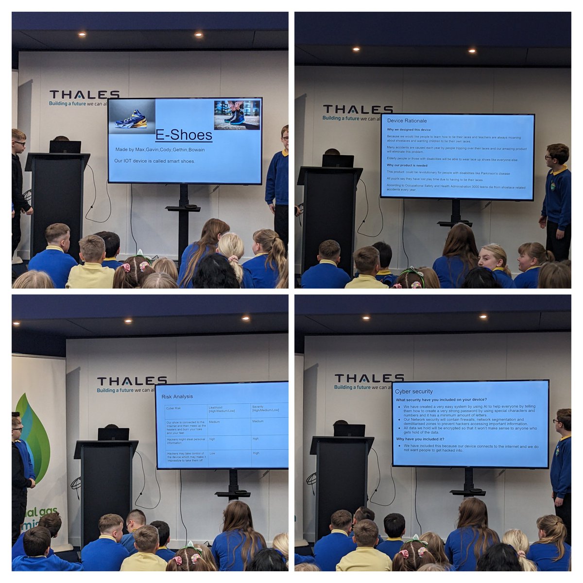 Cwmff_MrsO's tweet photo. Dosbarth Rhossilli and Dosbarth Aberdovey have been impressing @ThalesNDEC with their Internet of Things presentations. Some amazing innovations! Well done! @howells_t @MrEdwards_Cwmff @cwmffrwdoer https://t.co/q3vDfyaS0l