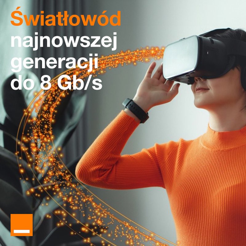 Today, we are taking another huge step forward in offering our customers the best connectivity and experience. Ultra-fast fiber, #OrangeŚwiatłowód at the speed of up to 8 Gbps now available in #Warszawa and #Kraków. Innovative solution that opens up full possibilities for a real…