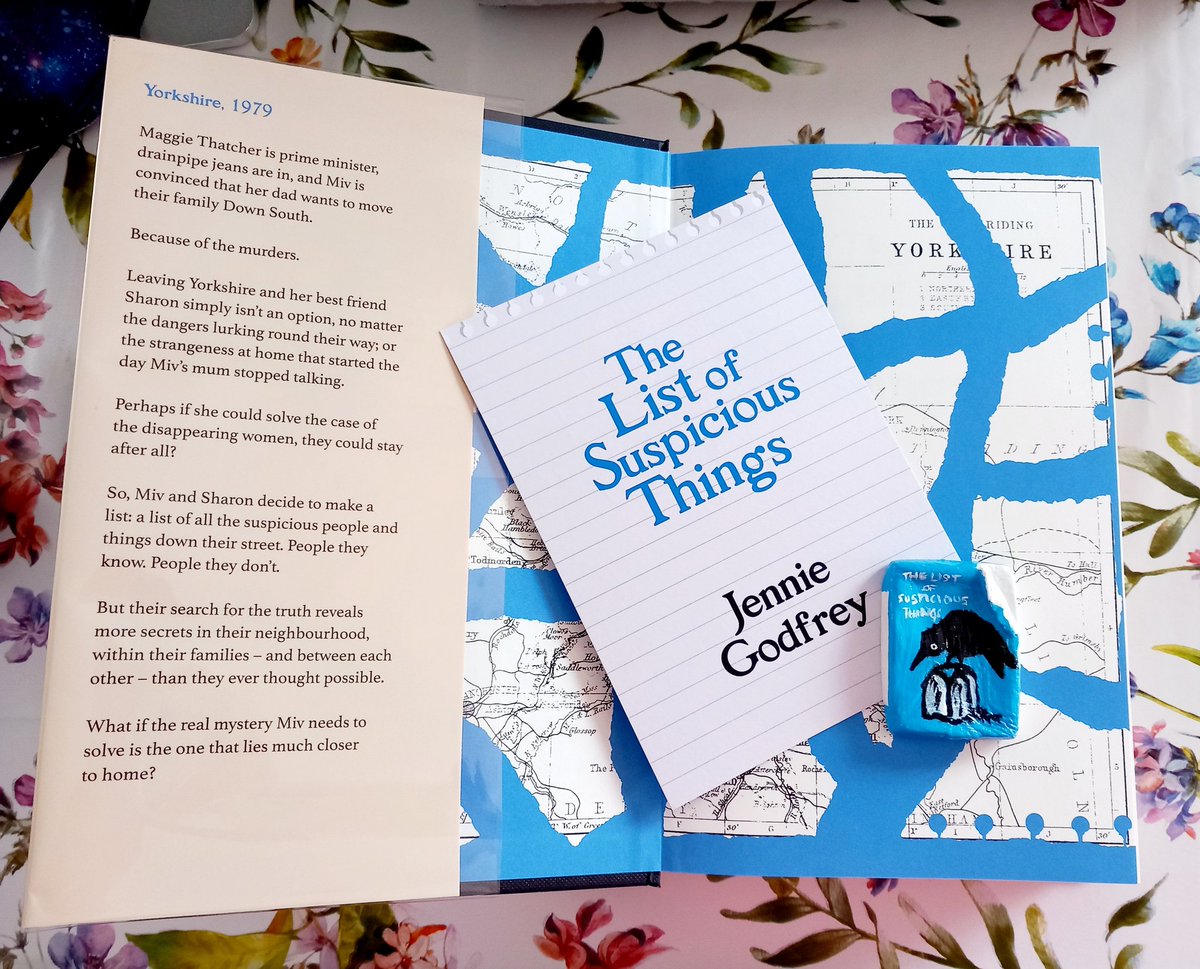 judefire33's tweet photo. Those that follow me know how much I adored #TheListOfSuspiciousThings by @jennieg_author ...so I made a well loved miniature book from clay! I'm not the best artist but I love it! Sitting alongside my beautiful @GoldsboroBooks edition! #BookTwitter #ClayMaker ππ₯°π https://t.co/0PrEet9zQh