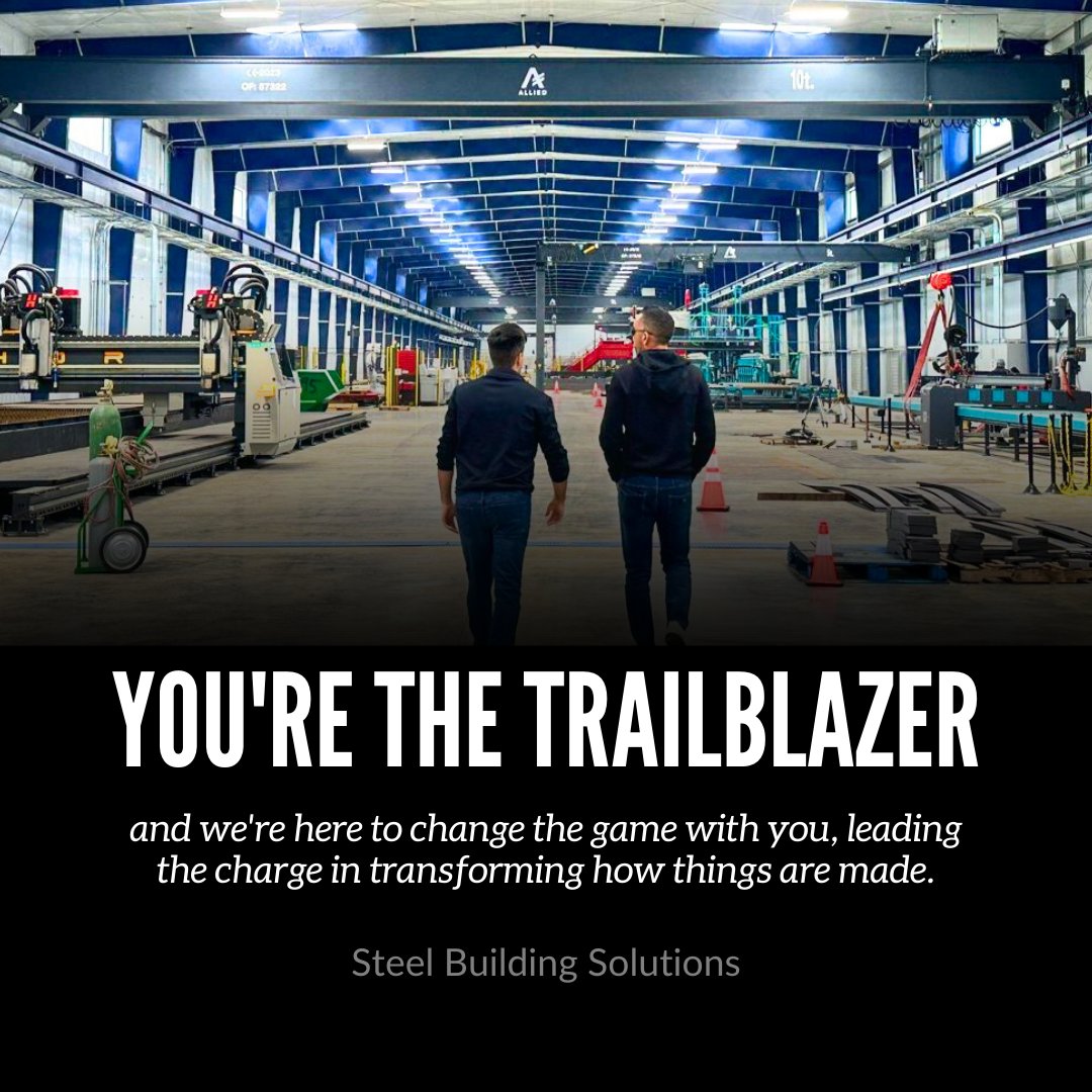 AlliedBuildings's tweet image. Be a trailblazer with Allied by your side! We&apos;re dedicated to partnering with you to revolutionize the manufacturing landscape, setting new standards of excellence together. 

#Trailblazer #TransformationPartner #Steelbuildings #metalbuildingsystems #steel #prefabricatedbuildings