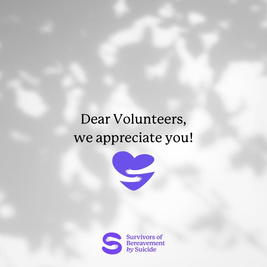 We 💜 our volunteers! Our Sobs family is constantly growing with over 400 of you and many more that are just starting. Thank you for choosing us and taking the time to support others who have been affected by suicide. #raisingawareness #suicidebereavement