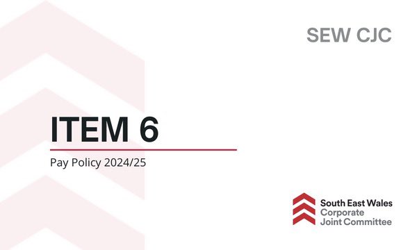Item 6 sets out the report of the Chief Executive on the Pay Policy Statement for 2024/25 in accordance with the requirements of the Localism Act 2011.