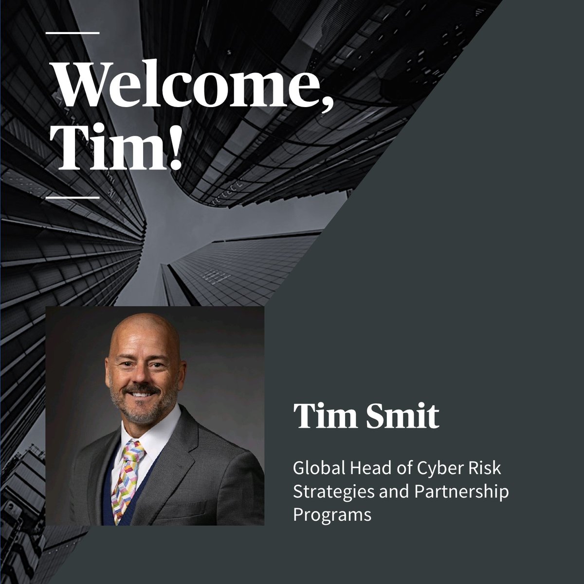 We’re excited to welcome Tim Smit as Global Head of Cyber Risk Strategies and Partnership Programs. As part of @AXA’s Cyber Center of Expertise, Tim will help us pioneer new cyber risk services and innovative partnerships to help our clients stay ahead of cyber threats. #talent