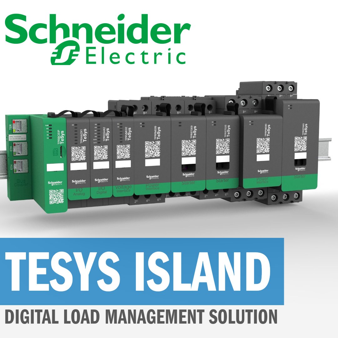 CCAUK3's tweet image. Ditch the dials, embrace the digital!  TeSys Island by @SchneiderUKI is the next-gen motor control that makes your machines faster to market &amp;amp; ⏱️ smarter than ever. 

#TeSysIsland #EfficientMachines #FutureOfMachines