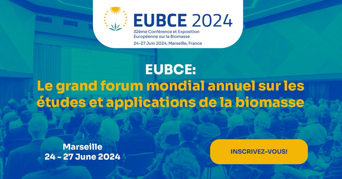 ➡ Le Journal des Énergies Renouvelables est partenaire média de la conférence @EUBCE - European Biomass Conference & Exhibition 2024 ➡ Inscription : shorturl.at/oFQ25