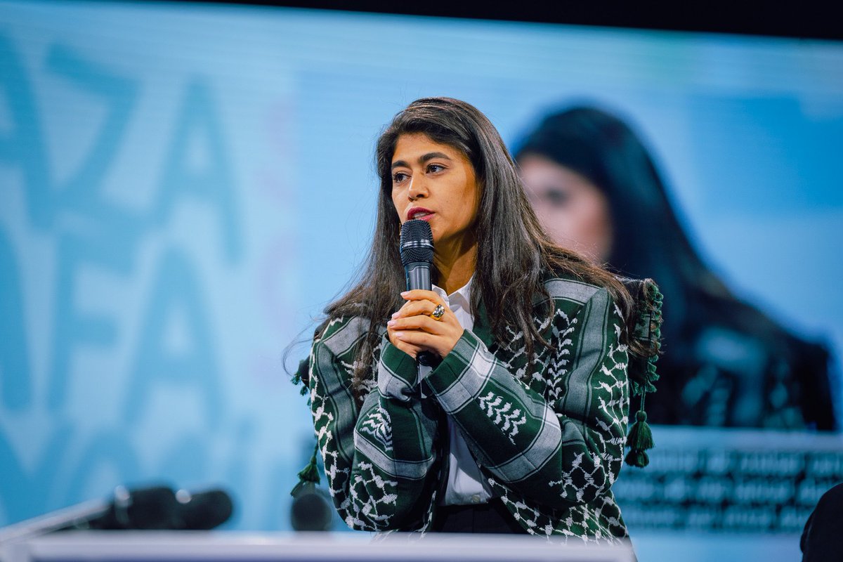 Lemapal's tweet image. Proud of French-Palestinian lawyer @RimaHas candidacy for the European Parliament with La France Insoumise (LFI). Despite smear campaigns for advocating Palestinian rights and self-determination, her courage stands tall. #EuElection  #Palestina