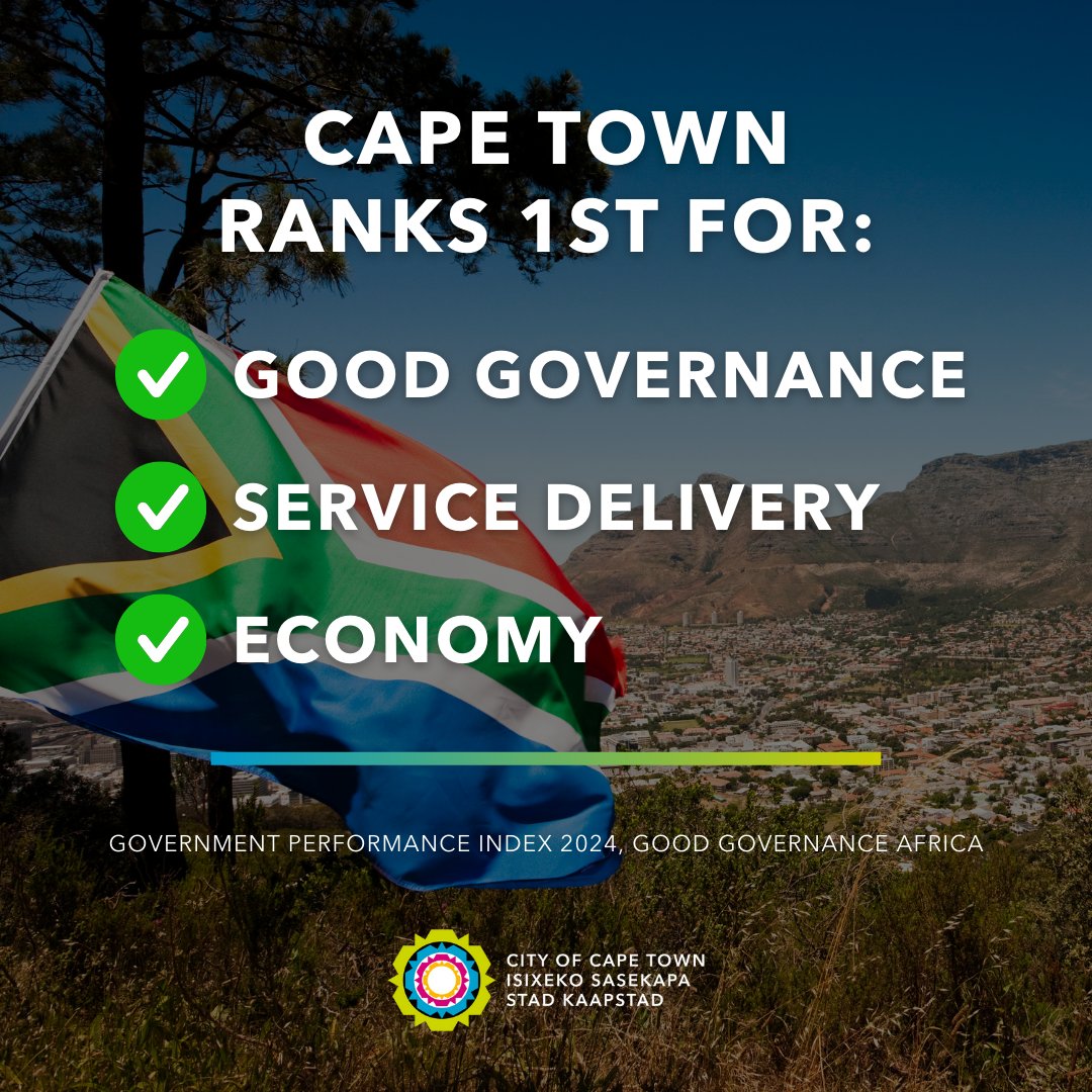 Good governance builds a strong city! 🇿🇦

It creates jobs and better services for everyone, especially those who need it most. We're making progress in our mission to build a city of hope 👏

Read more: tinyurl.com/4scnvdzr