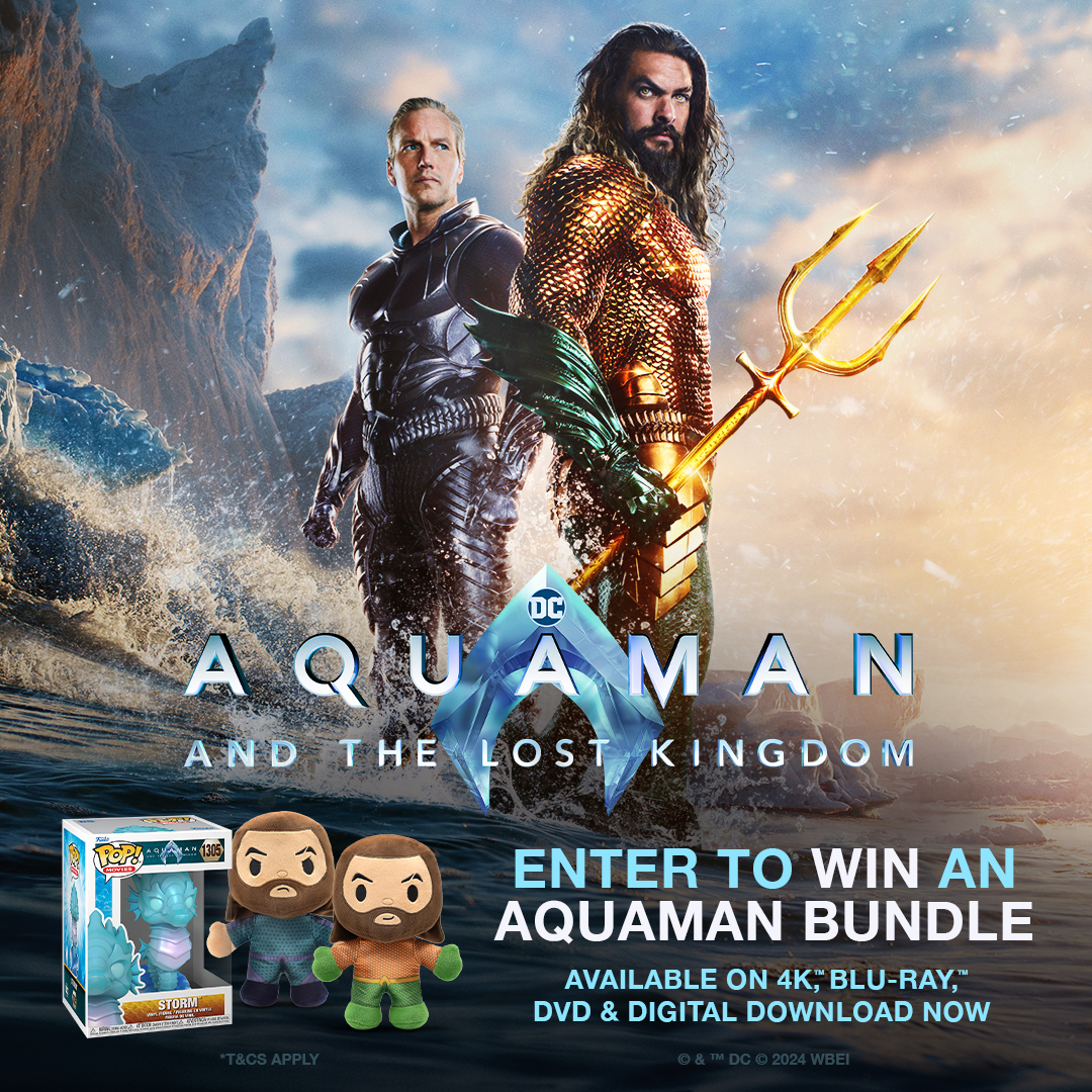 To celebrate the release of #Aquaman and the Lost Kingdom on 4K UHD, Blu-ray, DVD and Digital, we're giving you the chance to #WIN an official bundle 🔱. To enter, simply follow us on X & repost! UK residents only. 18+ to enter. Closes April 15 at 12pm.