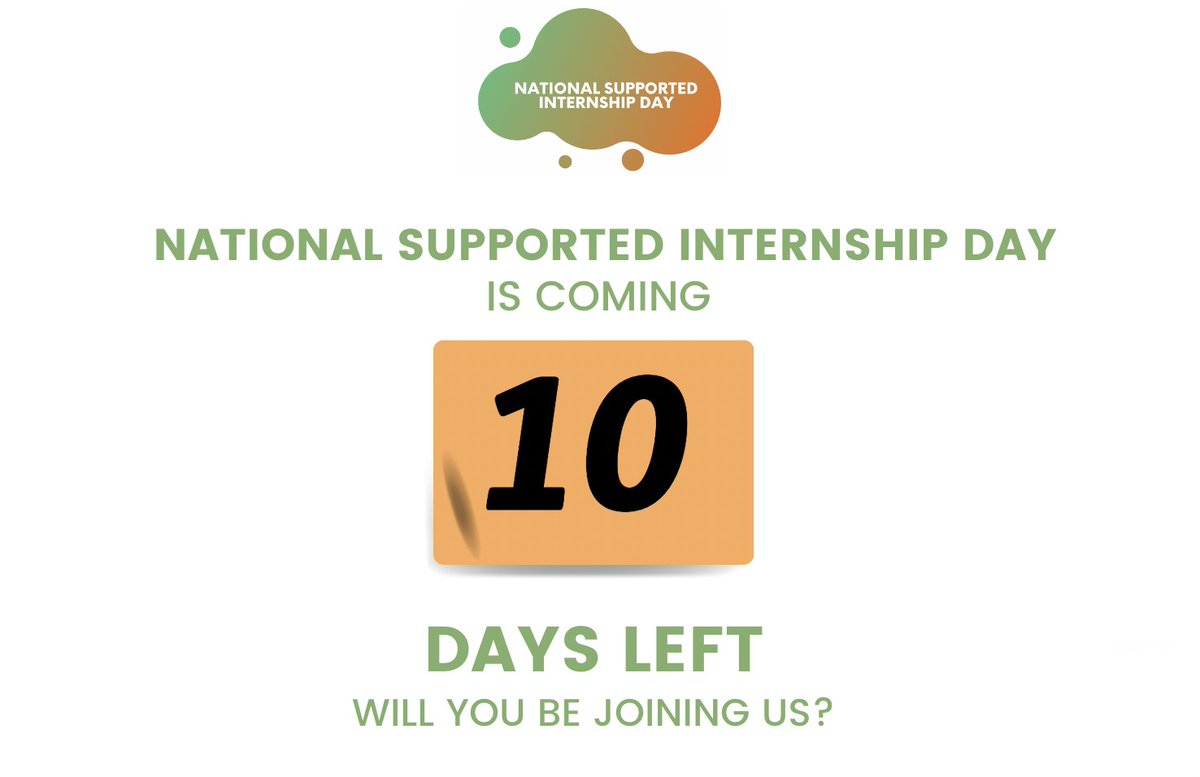 Happy Monday! We're getting ready for #NationalSupportedInternshipDay! Tell us how you will be celebrating 👇