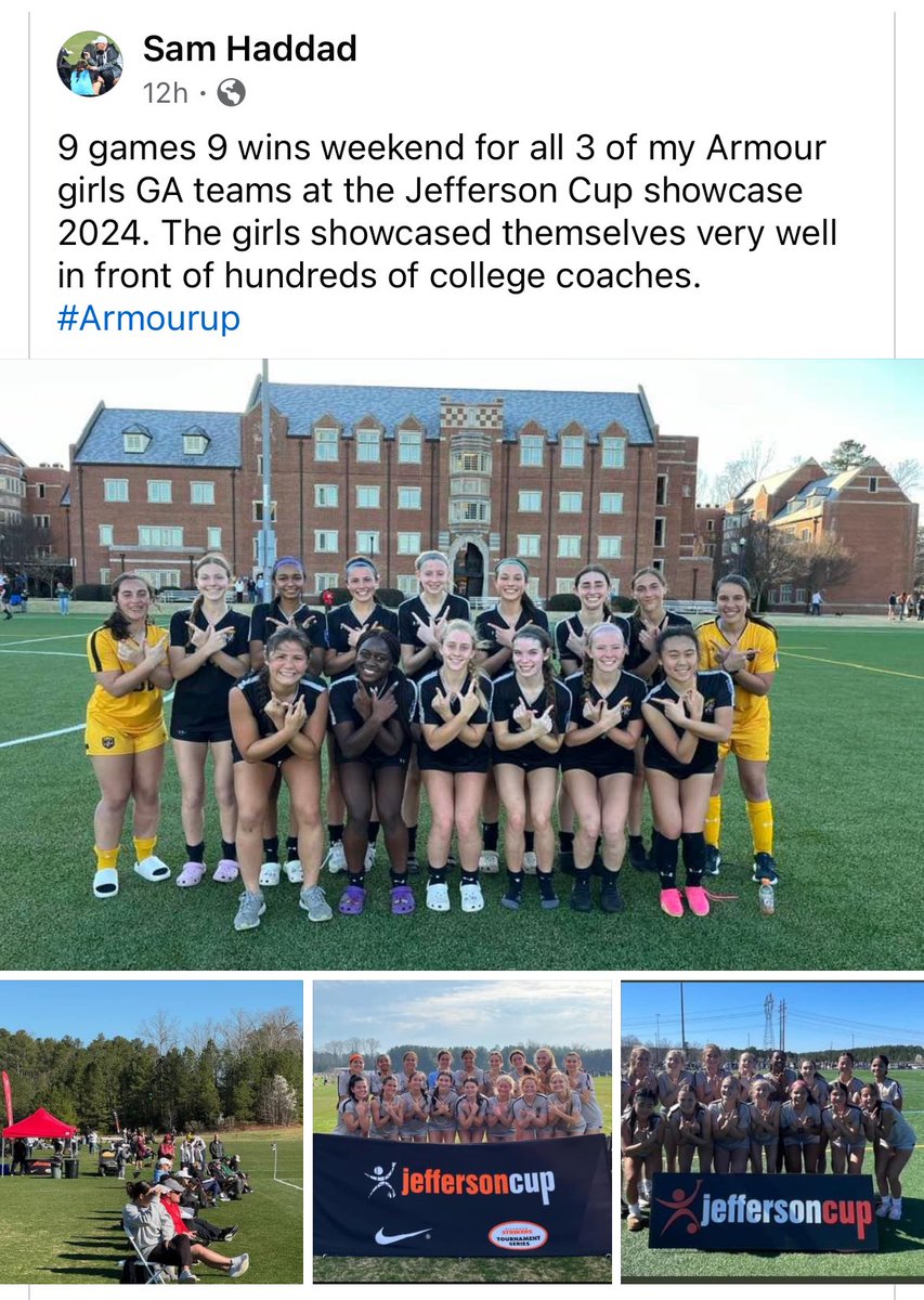 baga_hs2029's tweet photo. 💪⭐️Shout out to @coachhaddad Coach Sam for his 3️⃣team’s (05/06, 07, 08) amazing performance at Jeff Cup this weekend! @baltimorearmour @girlsacademyleague @topdrawersoccer @soccerwire @imyouthsoccer @BaltNGSoccer @SoccerMomInt @PrepSoccer https://t.co/qg2DAUjh8F