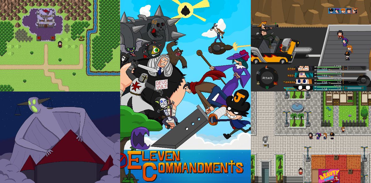 Eleven Commandments is a fantasy #rpg loosely based on an amalgamation of less known Biblical tales, and is now at 25% off on itch.io until this weekend! Check it out here: lgarabato.itch.io/eleven-command… #indiedev #solodev #rpgmaker #pixelart #indiegames #IndieGameDev