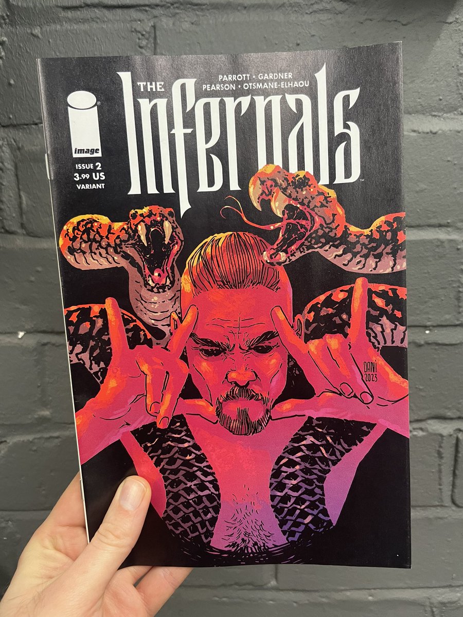 Out this week! THE INFERNALS #2 from myself, @ThatRyanParrott, @noahggardner, @HassanOE and @ImageComics. Superb variant cover by DANI and @20EyesBrad. Grab it this Wednesday 🤘