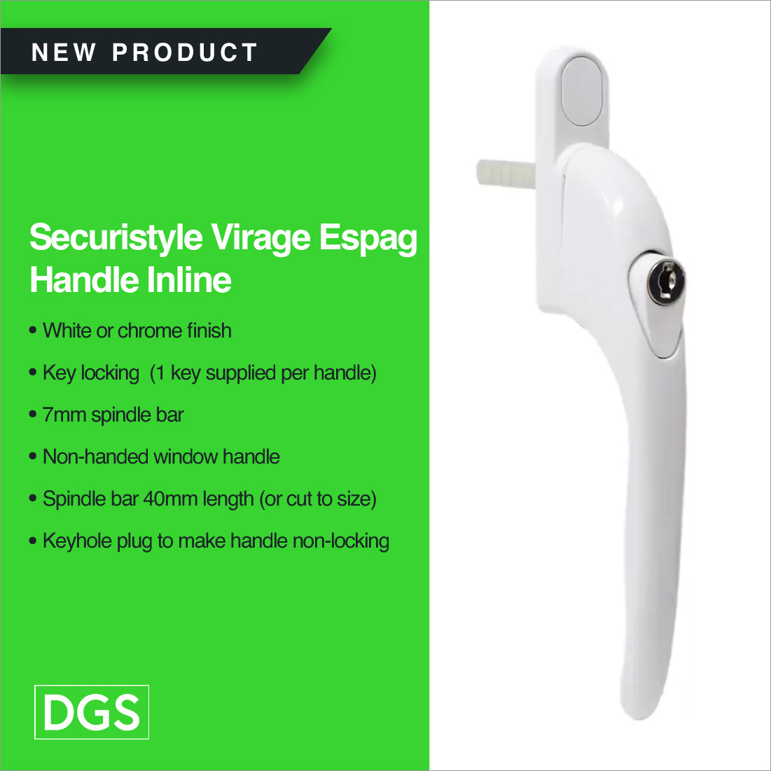 DGSupplyline's tweet image. Latest product! Securistyle Virage espag handle inline. Key locking supplied with 1 key and a keyhole plug to convert to a non-locking handle.

Find out more
dgsupp.uk/securistyle-vi…

#WindowRepairs #hardtofindhardware #windowhandles