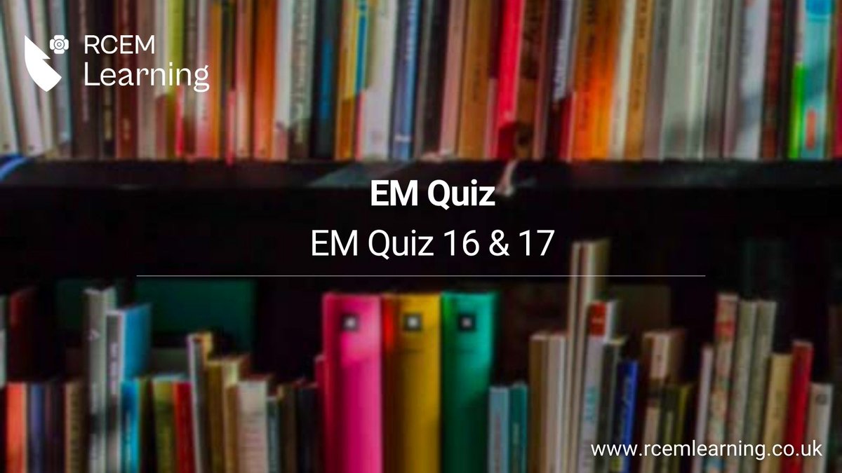We've brought them back, just for you. We have published two more EM Quizzes for those who are looking to revise for an upcoming SBA exam, or who are looking to test their overall knowledge Check out the first two quizzes here: rcemlearning.co.uk/modules/em-qui… rcemlearning.co.uk/modules/em-qui…