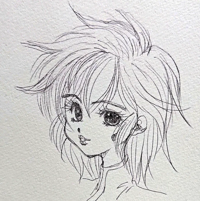 いのまたむつみ先生の
画集を見て
影響受けまくって
描いたショーコさん 