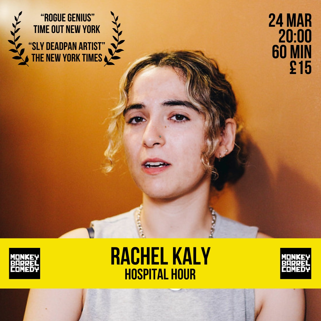 Sunday (8pm) RACHEL KALY: HOSPITAL HOUR @rachel_kaly 🎟️ event.bookitbee.com/47993/rachel-k…