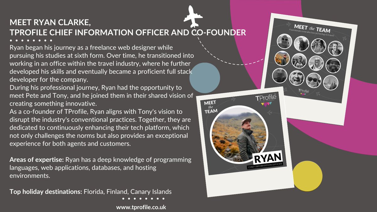 Meet Ryan Clarke, our Chief Information Officer & Co-Founder Ryan is an experienced professional in the programming field with a career spanning over two decades. #meettheteammonday #travelindustry #travelcrm