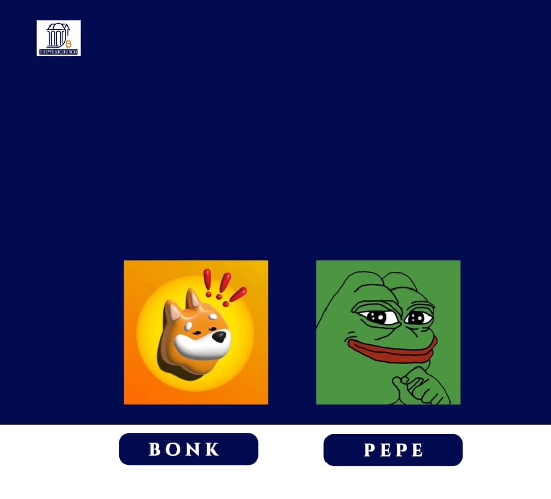 TheWeb3church's tweet photo. This week, we'll be reviewing these well known projects in the web3 space @bonkbot_io @pepe 
Do stay with us to get full details as regards these projects.

#Bonk #Pepe https://t.co/awL0tLWDvU