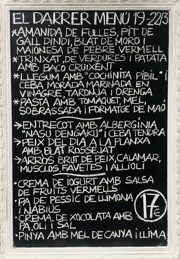 mitja_galta's tweet photo. Bon dia.
Doncs ha arribat el moment de publicar el nostre darrer Menú Migdia, de dimarts 19 a divendres 22 de març del 2024.
Moltes gràcies a tothom per l'amor i l'afecte que ens heu transmès sempre i especialment en aquests darrers dies.
Bon profit, salut i Mitjagalta!!! https://t.co/nm08NIMCgm