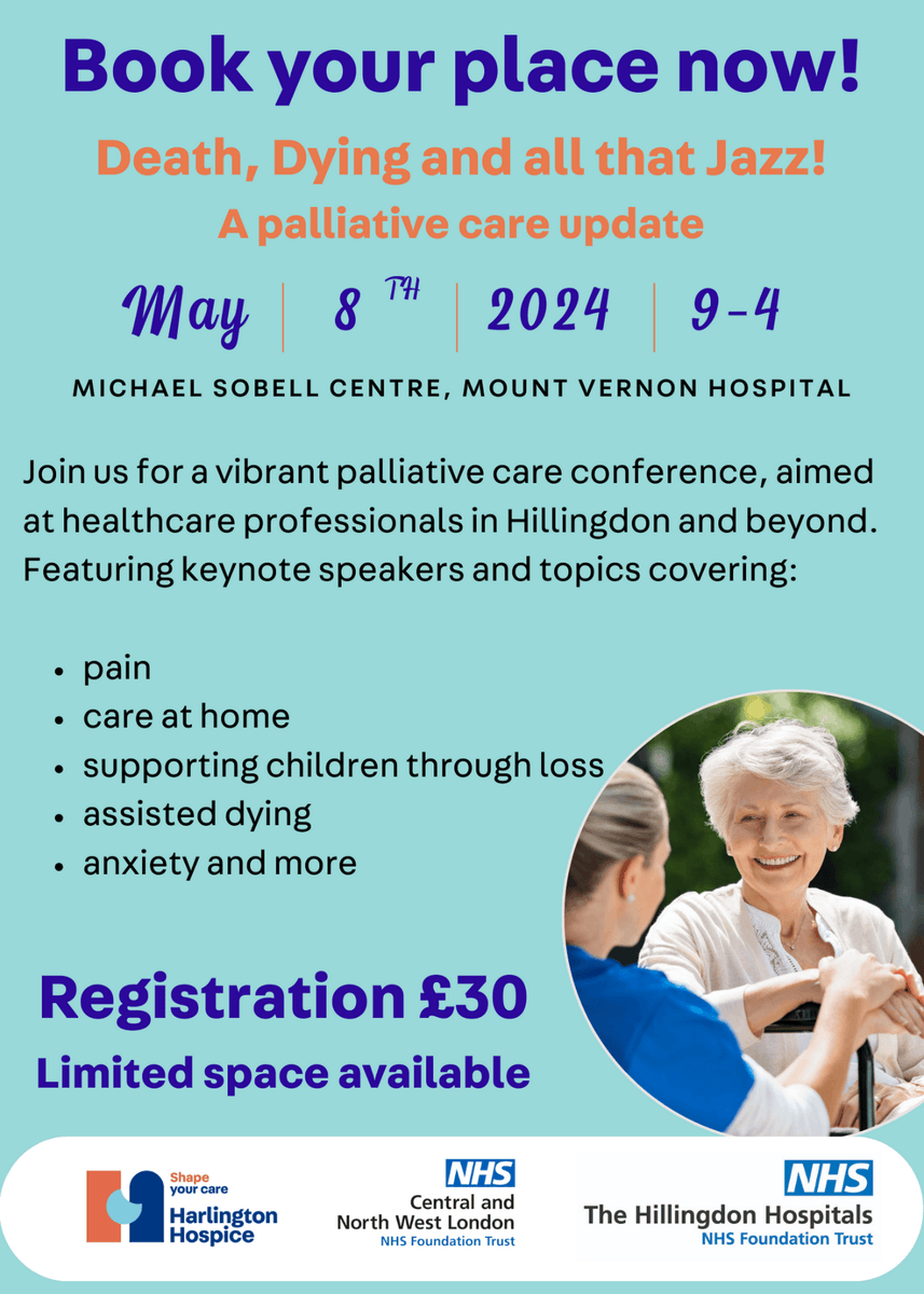 Death Dying and all that Jazz!

We have put together a programme of diverse and interesting topics, relevant to all those practitioners caring for people towards the end of life.

Find out more information here: brunel.ac.uk/about/chmls/br…