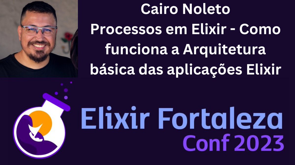adolfont's tweet photo. Entre no canal do @elixiremfoco e assista à mais nova palestra da #ElixirFortaleza 2023 publicada:
Processos em Elixir - Como funciona a Arquitetura básica das aplicações Elixir,
Cairo Noleto (saiu do Twitter, agora está na instância Bolha One do Mastodon)
#MyElixirStatus https://t.co/SdfuWlC4qV