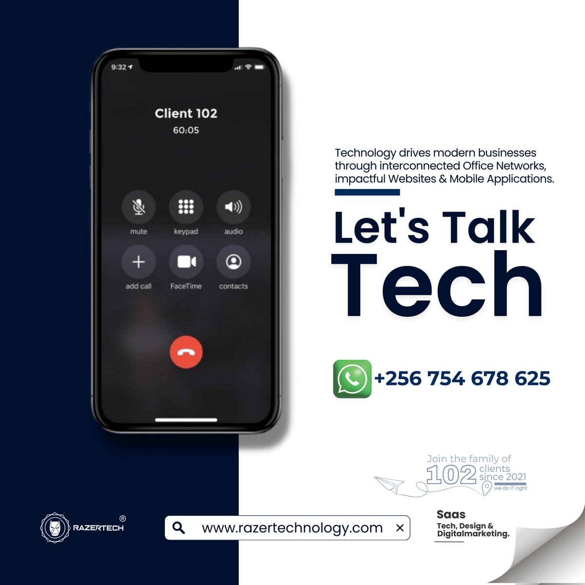 Technology drives modern businesses through interconnected Office Networks, impactful Websites or mobile applications and these are what <a href="/razertech100/">RAZERTECH</a> brings to the table when you make us your tech team.
#YounameitWecodeit
#technology