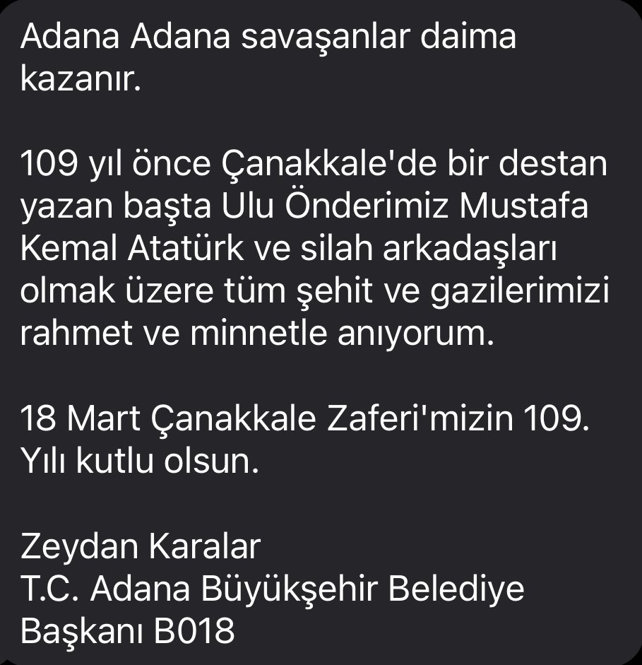 cryptonite (@cryptonite_tr) on Twitter photo Uzun süredir “Adana Adana” sloganınıza ifrit oluyordum, bu artık bardağı taşıran son damla oldu. Çanakkale’de destanlaşan o yürekli askerler, siz siyaset yapasınız diye sizin ifadenizle “Adana Adana” savaşmadılar. Amiyane tabirini burada söylemem hoş olmaz. Ayıp
<a href="/ZeydanKaralar01/">Zeydan Karalar</a> Uzun süredir “Adana Adana” sloganınıza ifrit oluyordum, bu artık bardağı taşıran son damla oldu. Çanakkale’de destanlaşan o yürekli askerler, siz siyaset yapasınız diye sizin ifadenizle “Adana Adana” savaşmadılar. Amiyane tabirini burada söylemem hoş olmaz. Ayıp
<a href="/ZeydanKaralar01/">Zeydan Karalar</a>