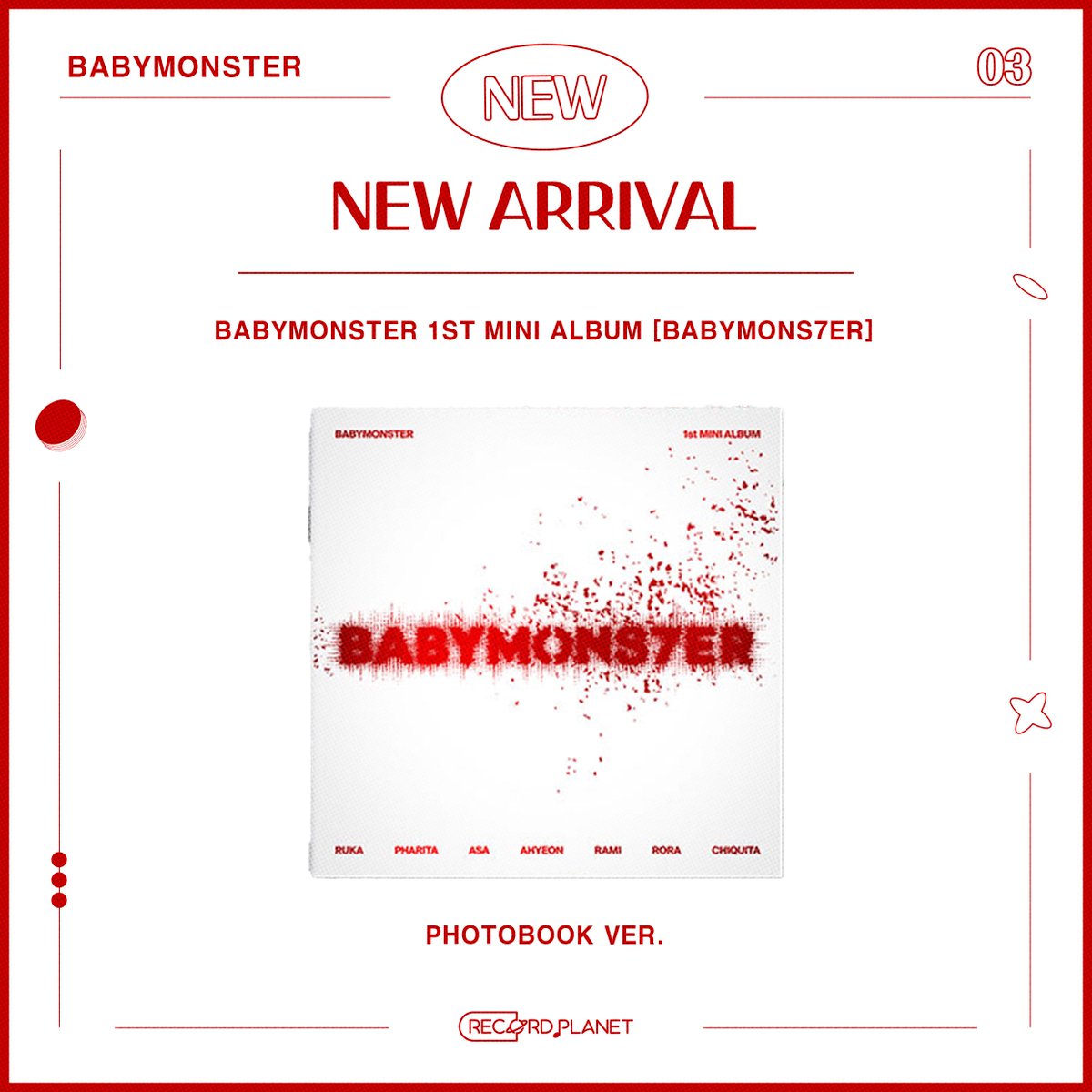 recordplanet_kr's tweet photo. π
βͺοΈ NEW ARRIVAL | PRE-ORDER βͺοΈ
β«οΈ BABYMONSTER
β«οΈ BABYMONS7ER
π Released on April 1st, 2024 ~
β· Shopee / JOOM β
Check it out now at RECORD PLANET store!
#λ μ½λνλλ #recordplanet #kpop
https://t.co/jFcvui96Jd https://t.co/1Hd8zW6G7y