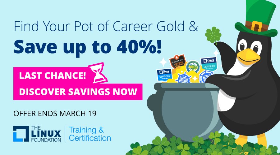 Linux_Fdtn_JP's tweet image. 新しいITスキルと認定でキャリア運をアップ: 効率良く学習・認定取得を目指すバンドルが40%割引に

LFトレーニング＆認定キャンペーン
3/20 8:59まで

世界共通のOSSスキルを日本語で習得し認定の取得を目指す #Linux #Kubernetes #Hyperledger #OSPO JP製品も対象です

詳細: hubs.la/Q02pJrt70