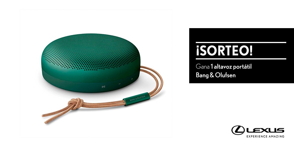 LexusSpain's tweet image. SORTEO | Haz RT y consigue un altavoz Bang &amp;amp; Olufsen de #LexusUtility Bases Legales: brnw.ch/21wHXRc