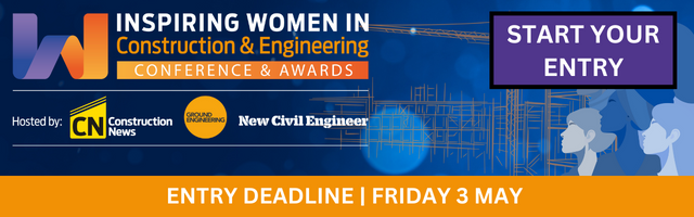 CNplus's tweet image. We are delighted to announce that the Inspiring Women in Construction and Engineering Awards are back! #IWCE
There are 21 categories for you to enter, take a look and submit before 3 May bit.ly/3Tbxdt7

#constructionnews #groundengineering #newcivilengineer #awards
