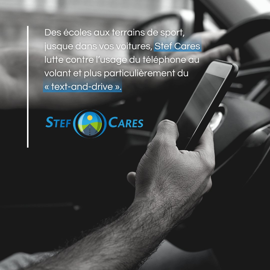 📵 Des écoles aux terrains de sport, jusque dans vos voitures, #StefCares lutte contre l’usage du téléphone au volant et plus particulièrement du « text-and-drive ». 

Apprenez en + sur l'association  : stef-cares.org/lassociation/
#SécuritéRoutière #DontTextAndDrive