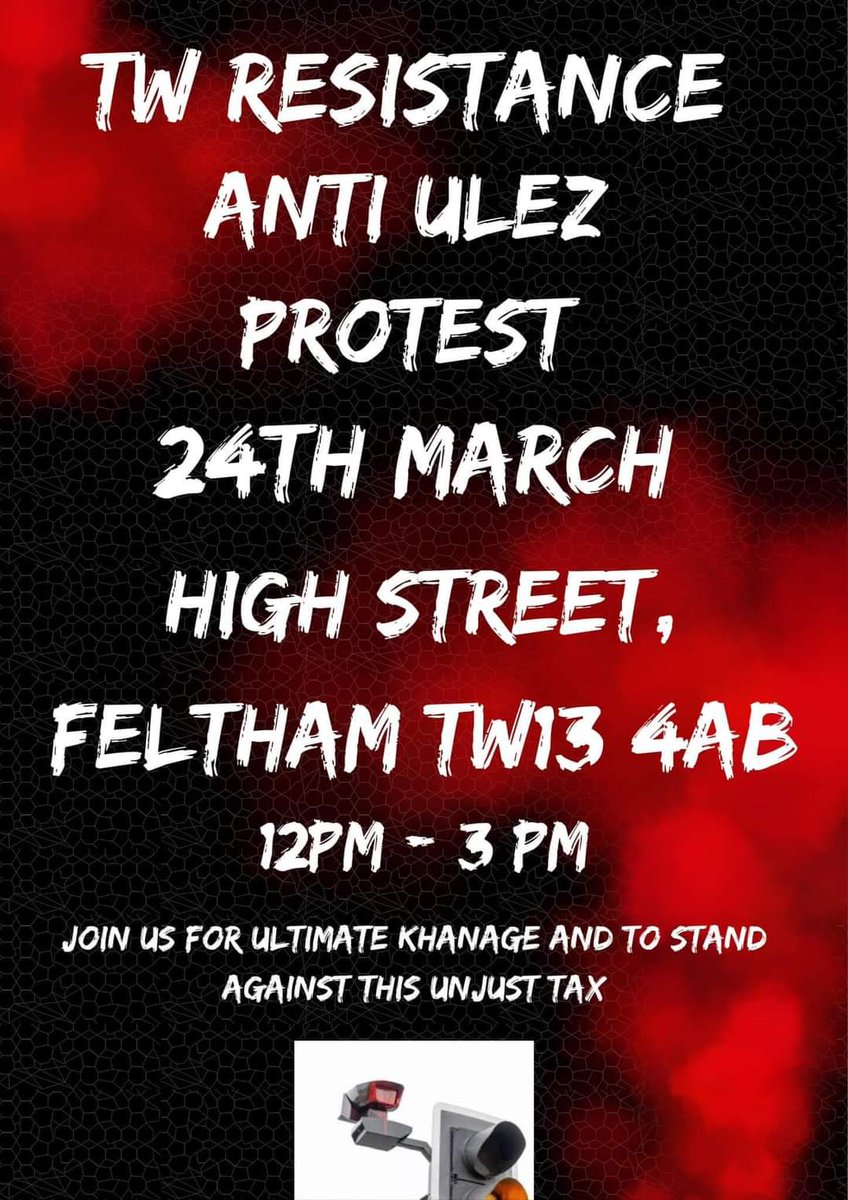 AntiExtension's tweet photo. We will be supporting the TW Resistance Anti ULEZ Protest on 24th March, 12-3pm.
We hope you can too.
#No2ULEZ #No2PPM
#GetKhanOut https://t.co/Tj1En9OPST