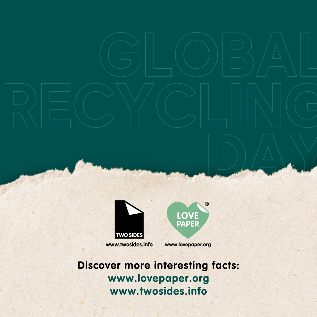 It's Global Recycling Day!

Did you know that 82% of paper packaging is recycled in Europe?

For more recycling-based facts, click here:
bit.ly/Paper-Revoluti…

#GlobalRecyclingDay #Recycling #Paper #Packaging