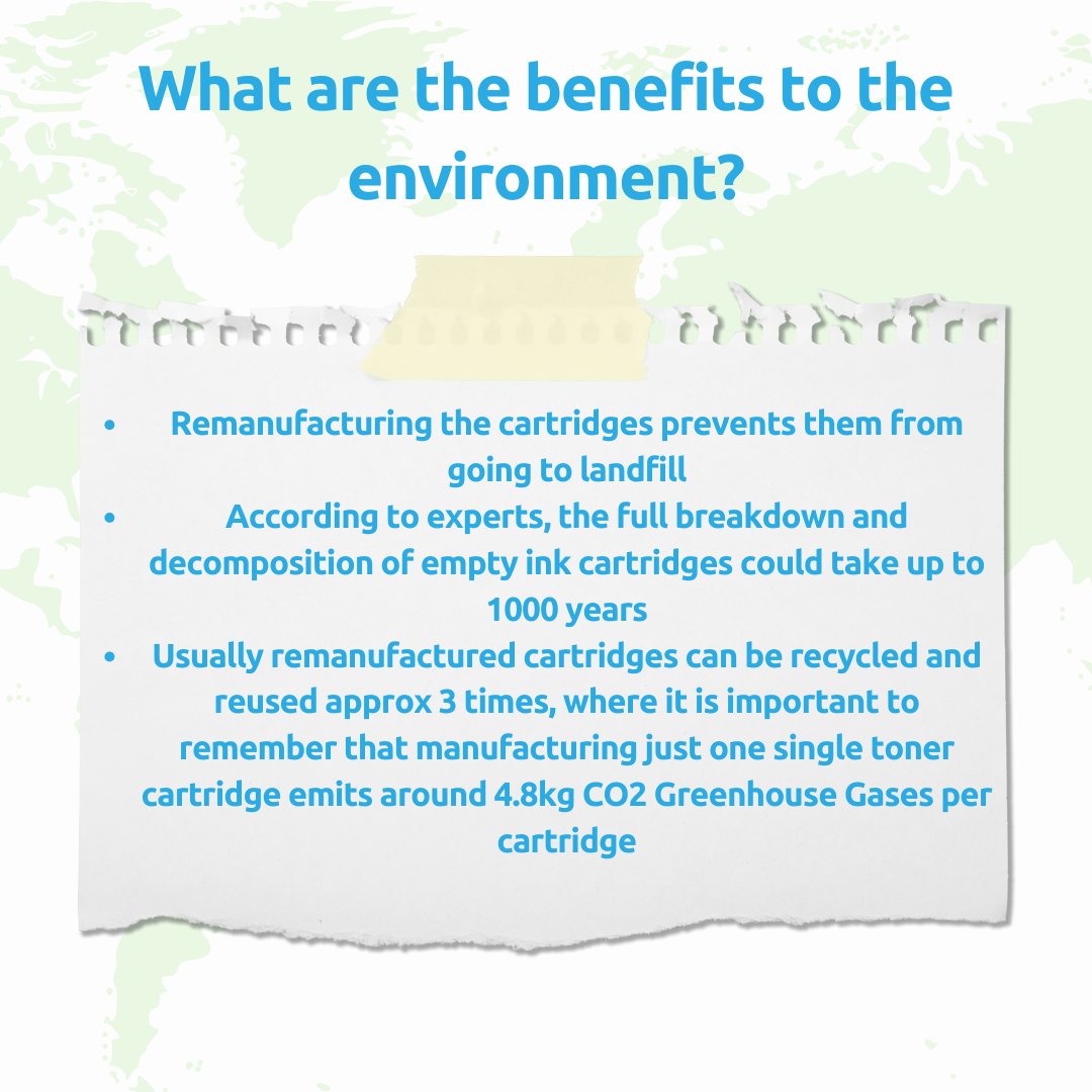 Happy World Recycling Day! Helping the environment is really important to us and sometimes that can be a difficult challenge in our industry. However something as small as recycling a cartridge so it can be remanufactured or saved from landfill makes a HUGE difference!