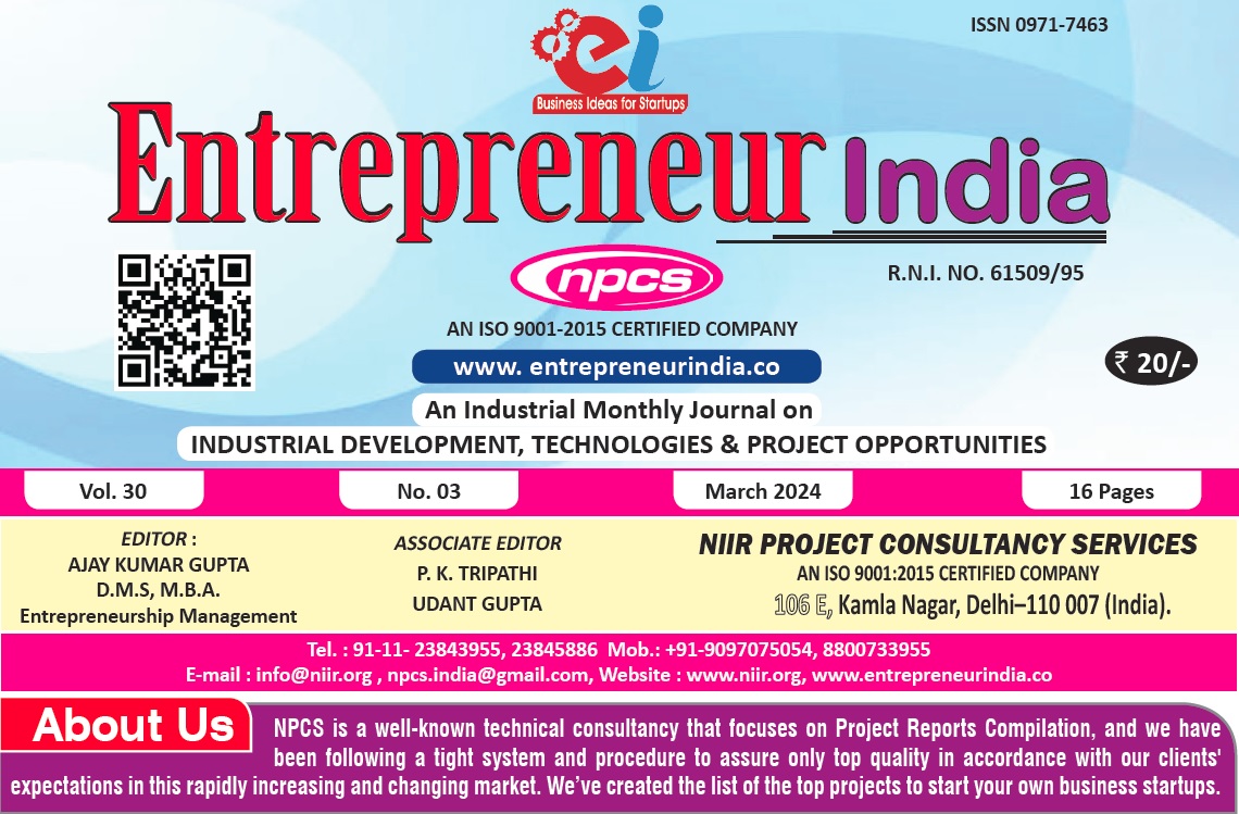 𝐌𝐚𝐫𝐜𝐡 𝟐𝟎𝟐𝟒 𝐄𝐧𝐭𝐫𝐞𝐩𝐫𝐞𝐧𝐞𝐮𝐫 𝐈𝐧𝐝𝐢𝐚 𝐌𝐨𝐧𝐭𝐡𝐥𝐲 𝐌𝐚𝐠𝐚𝐳𝐢𝐧𝐞

entrepreneurindia.co/blog-descripti…

#Entrepreneurindiamonthlymagazine #Startupbusinessideas #Businessfeasibilityreport #NPCS #Entrepreneurindia #Businessopportunity