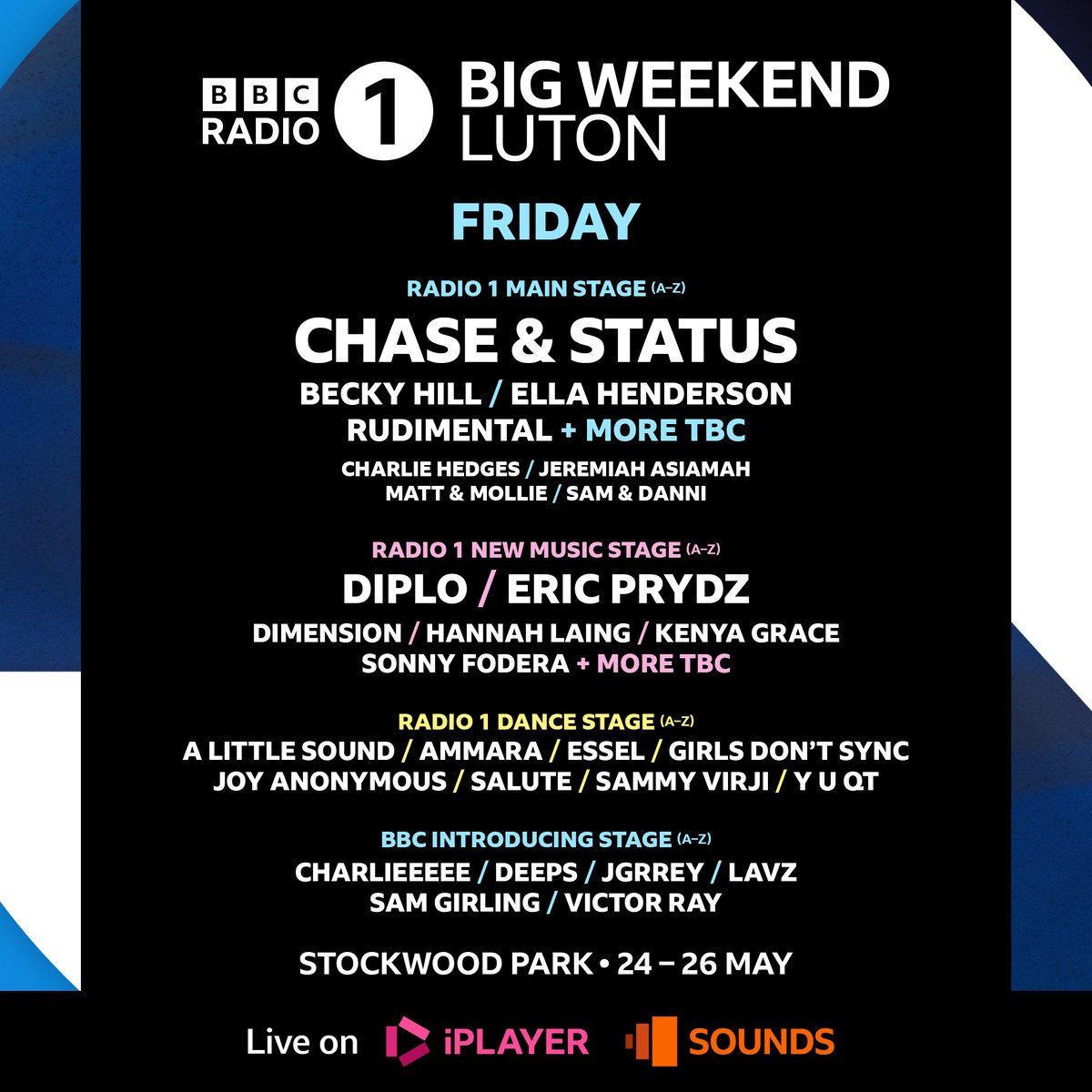 #BigWeekend Luton lineup news ✨ Here's who's heading to Stockwood Park on Friday 24th May! For more details and info on tickets, visit bbc.co.uk/bigweekend.