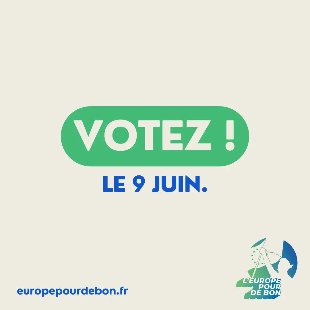 🚨 ALERTE RISQUE DE DISPARITION 

L’enjeu est immense. 
Le risque est réel.
Les conséquences seraient catastrophiques.

Le 9 juin, l'Europe peut disparaître.

Votons pour sauver la démocratie en Europe ✊🇪🇺

#EuropePourDeBon